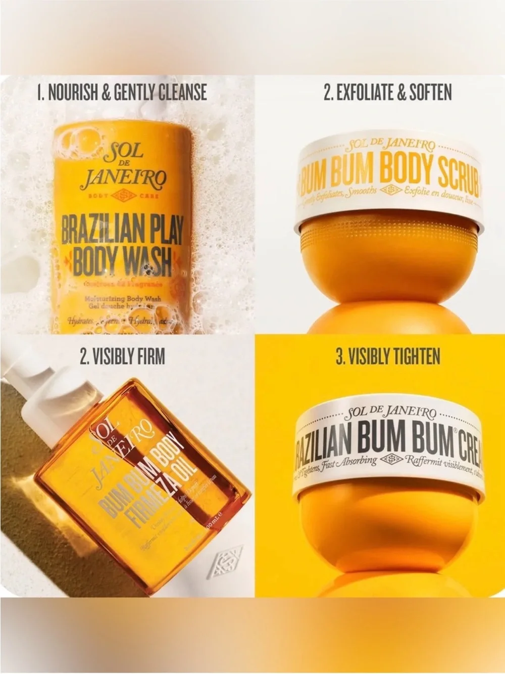 Sol de Janeiro Brazilian Bum Bum Cream & Body Wash Set - NIB